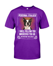 Load image into Gallery viewer, Boston Terrier Personal Stalker St. Patrick's Day Printed Mug Guys Tee
