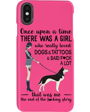 Load image into Gallery viewer, A Girl Really Loved Dogs And Tattoos  Unique Custom Design Phone case
