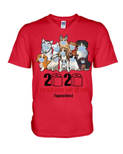 2020 The Year When Shit Got Real Special Custom Design Guys V-Neck