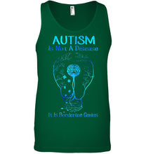 Load image into Gallery viewer, Autism Is Not A Disease It's Borderline Genius Special Custom Design Unisex Tank Top

