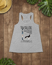 Load image into Gallery viewer, A Girl Really Loved Dogs And Tattoos  Unique Custom Design Ladies Flowy Tank
