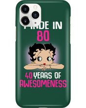 Load image into Gallery viewer, Black Phone Case Made In 80 40 Years In Awesomeness For Friends Phone case
