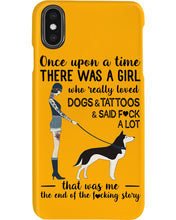 Load image into Gallery viewer, A Girl Really Loved Dogs And Tattoos  Unique Custom Design Phone case
