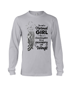 A Granddaughter To A Grandpa With Wings Handheld Gift For Granddaughter Unisex Long Sleeve