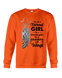 A Granddaughter To A Grandpa With Wings Handheld Gift For Granddaughter Sweatshirt
