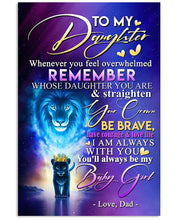 Load image into Gallery viewer, Baby Lion King Dad Gift For Daughter I Am Always With You Vertical Poster
