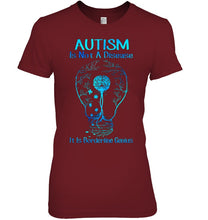 Load image into Gallery viewer, Autism Is Not A Disease It's Borderline Genius Special Custom Design Ladies Tee
