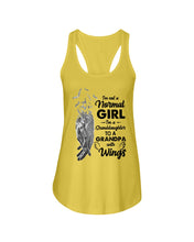 Load image into Gallery viewer, A Granddaughter To A Grandpa With Wings Handheld Gift For Granddaughter Ladies Flowy Tank
