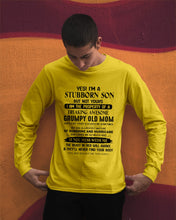Load image into Gallery viewer, A Stubborn Son Of Freaking Awesome Grumpy Old Mom For Family Unisex Long Sleeve
