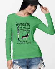 Load image into Gallery viewer, A Girl Really Loved Dogs And Tattoos  Unique Custom Design Unisex Long Sleeve
