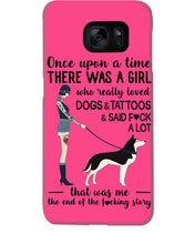 Load image into Gallery viewer, A Girl Really Loved Dogs And Tattoos  Unique Custom Design Phone case
