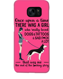 A Girl Really Loved Dogs And Tattoos  Unique Custom Design Phone case