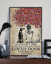 Load image into Gallery viewer, Beneath Colorful Tree There Was A Girl Who Really Loved Rhodesian Dogs Vertical Poster
