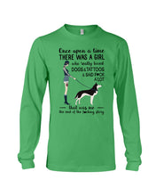 Load image into Gallery viewer, A Girl Really Loved Dogs And Tattoos  Unique Custom Design Unisex Long Sleeve
