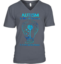 Load image into Gallery viewer, Autism Is Not A Disease It's Borderline Genius Special Custom Design Guys V-Neck
