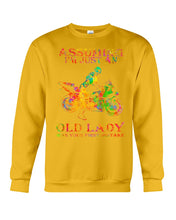 Load image into Gallery viewer, Assuming I'm Just An Old Lady Loves Motorbike For Sport Lovers Sweatshirt
