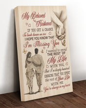 Load image into Gallery viewer, Always In My Heart Hand In Hand Custom Name Gift For Husband Matte Canvas
