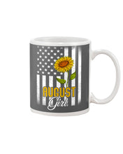 Load image into Gallery viewer, American Flag Sunflower Augustt Girl Trending For Birthday Gift Mug
