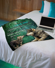 Load image into Gallery viewer, Wolves Galaxy How Special You Are Mom Gift For Son Fleece Blanket
