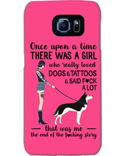 Load image into Gallery viewer, A Girl Really Loved Dogs And Tattoos  Unique Custom Design Phone case
