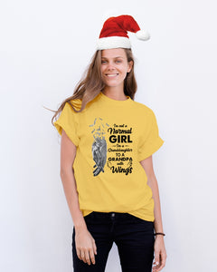 A Granddaughter To A Grandpa With Wings Handheld Gift For Granddaughter Guys Tee