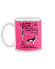 Load image into Gallery viewer, A Girl Really Loved Dogs And Tattoos  Unique Custom Design Mug
