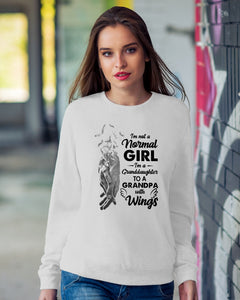 A Granddaughter To A Grandpa With Wings Handheld Gift For Granddaughter Sweatshirt