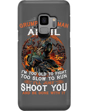 Load image into Gallery viewer, A Grumpy Old Man Was Born In April Will Shoot You For Birthday Gift Phone case
