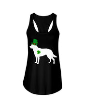 Load image into Gallery viewer, Australian Kelpie Lucky Leprechaun St. Patrick's Day Color Changing Mug Ladies Flowy Tank

