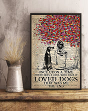 Load image into Gallery viewer, Beneath Colorful Tree There Was A Girl Who Really Loved Rhodesian Dogs Vertical Poster
