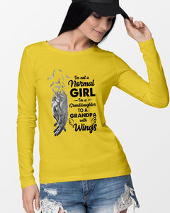 A Granddaughter To A Grandpa With Wings Handheld Gift For Granddaughter Unisex Long Sleeve
