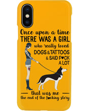 Load image into Gallery viewer, A Girl Really Loved Dogs And Tattoos  Unique Custom Design Phone case
