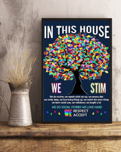 Load image into Gallery viewer, Autism Awareness In This House We Do Social Stories We Love Vertical Poster
