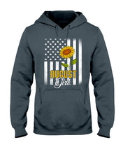 Load image into Gallery viewer, American Flag Sunflower Augustt Girl Trending For Birthday Gift Hoodie

