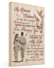 Load image into Gallery viewer, Always In My Heart Hand In Hand Custom Name Gift For Husband Matte Canvas
