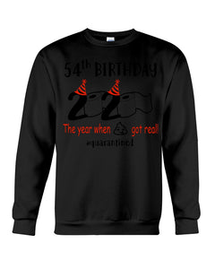 54th  Birthday Gift 2020 The Year When Shit Got Real Trending Sweatshirt