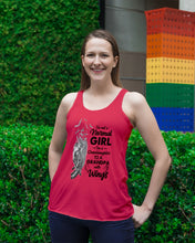 Load image into Gallery viewer, A Granddaughter To A Grandpa With Wings Handheld Gift For Granddaughter Ladies Flowy Tank
