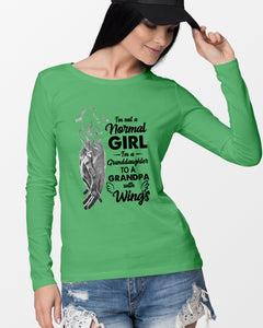 A Granddaughter To A Grandpa With Wings Handheld Gift For Granddaughter Unisex Long Sleeve
