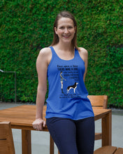 Load image into Gallery viewer, A Girl Really Loved Dogs And Tattoos  Unique Custom Design Ladies Flowy Tank
