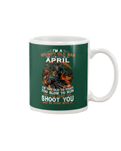 Load image into Gallery viewer, A Grumpy Old Man Was Born In April Will Shoot You For Birthday Gift Mug
