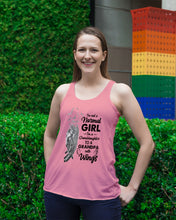 Load image into Gallery viewer, A Granddaughter To A Grandpa With Wings Handheld Gift For Granddaughter Ladies Flowy Tank
