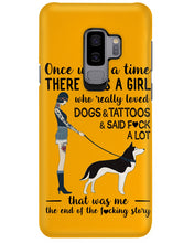 Load image into Gallery viewer, A Girl Really Loved Dogs And Tattoos  Unique Custom Design Phone case
