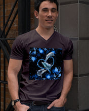 Load image into Gallery viewer, Lovely Phone Case With Dolphin Twinkling Blue Heart Gift For Dolphin Lovers Guys V-Neck
