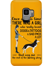Load image into Gallery viewer, A Girl Really Loved Dogs And Tattoos  Unique Custom Design Phone case

