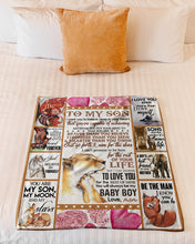 Load image into Gallery viewer, Animals Gift For Son You Are My Moon Fleece Blanket
