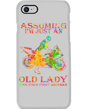 Load image into Gallery viewer, Assuming I'm Just An Old Lady Loves Motorbike For Sport Lovers Phone case
