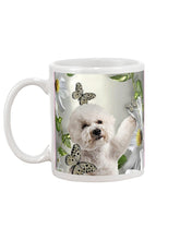 Load image into Gallery viewer, Bichon Frise With Butterflies Simple Custom Design  For Dog Lovers Mug
