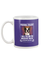 Load image into Gallery viewer, Boston Terrier Personal Stalker St. Patrick's Day Printed Mug Mug
