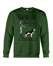 Load image into Gallery viewer, A Girl Really Loved Dogs And Tattoos  Unique Custom Design Sweatshirt

