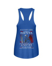 Load image into Gallery viewer, August Girl I Have A Devil On One Shoulder And An Angel Trending Ladies Flowy Tank
